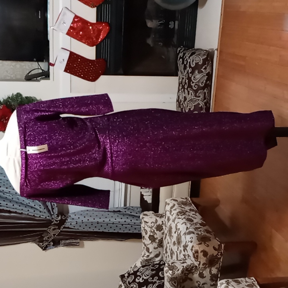CBR Purple Metallic Dress - Picture 3 of 4